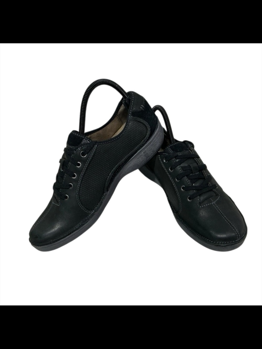Women's Black Lace-Up Comfort Boots